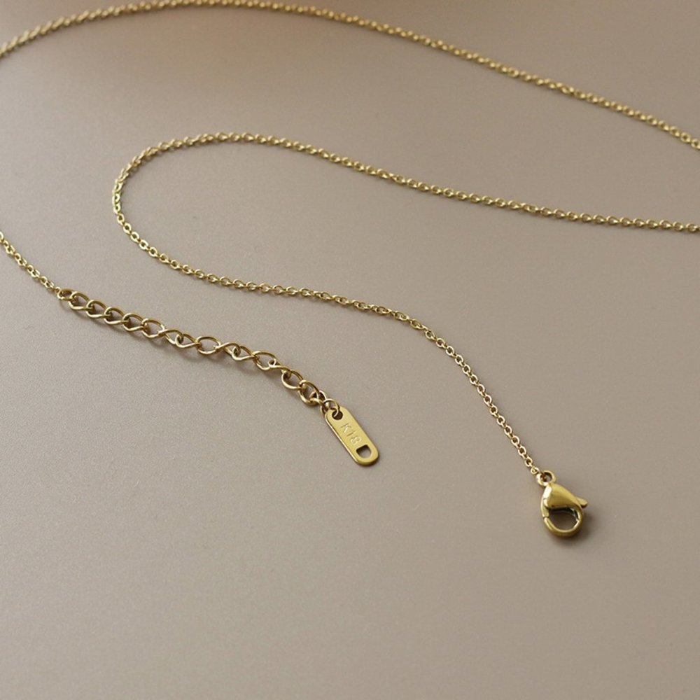 NEW 18K Gold Plated Rose Oval Pendant Necklace 1 - Picture 14 of 16